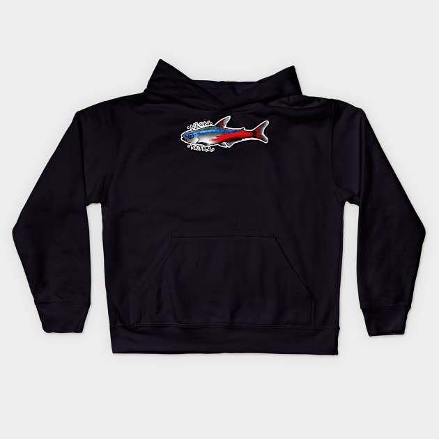 Neon Tetra fish Kids Hoodie by CelticDragoness